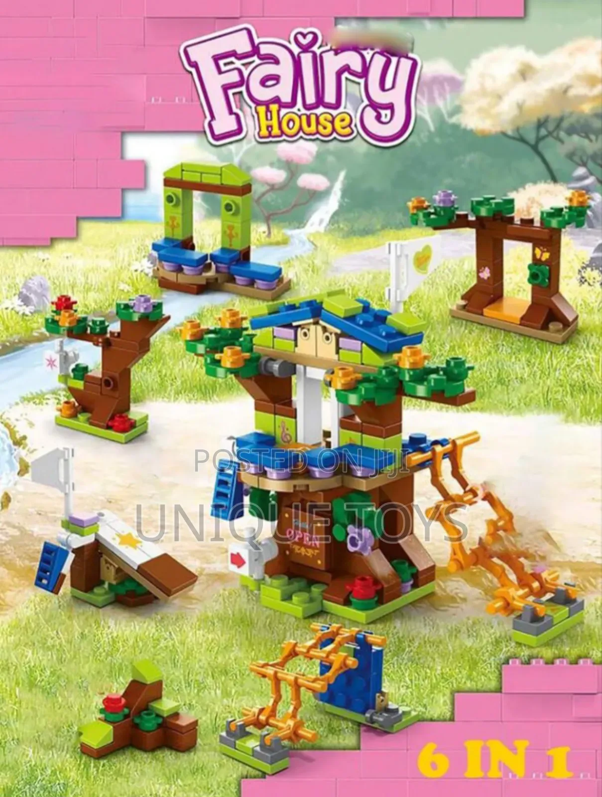 6-in-1 Tree House Building Block Toy, 152pcs, 7 Models