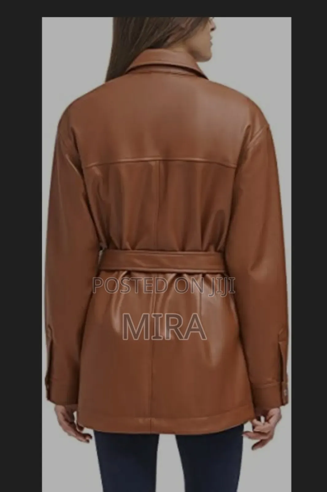 Leather Belted Coat