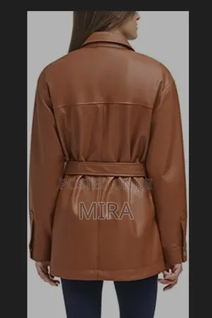 Leather Belted Coat