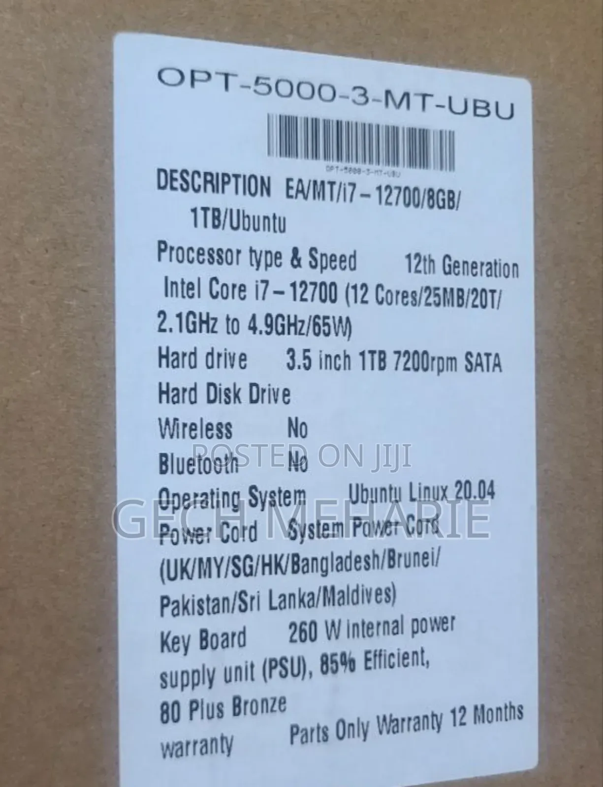 New Desktop Computer Dell Wyse 5000 8GB Intel Core I7 HDD 1T