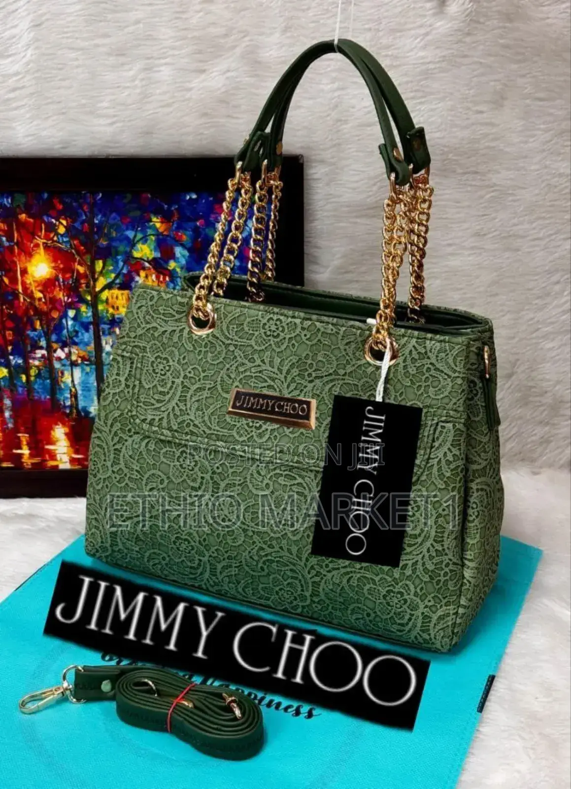 Jimmy Choo Three Zipper Women's Hand Bag