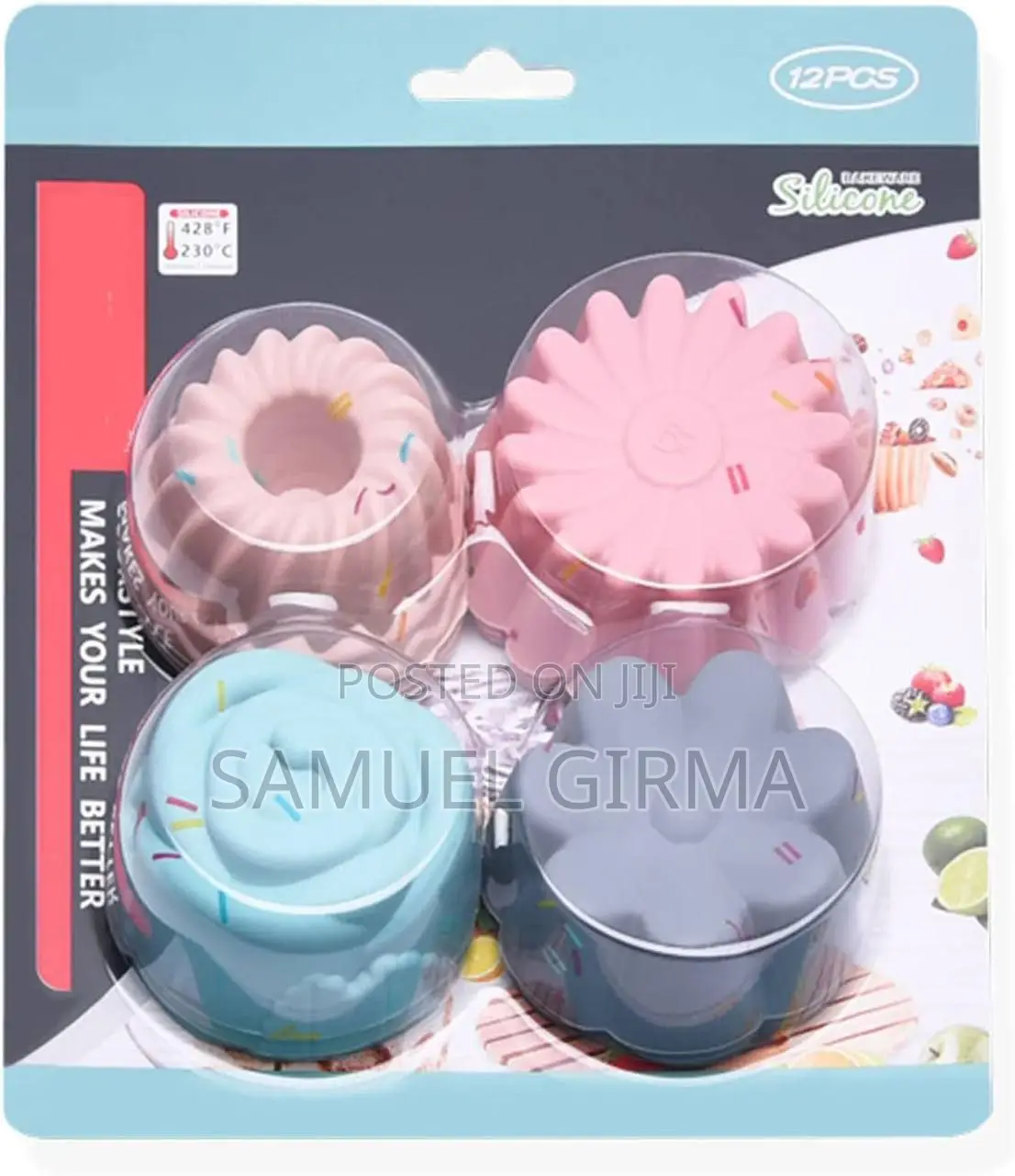 12pcs Silicon Baking Mold