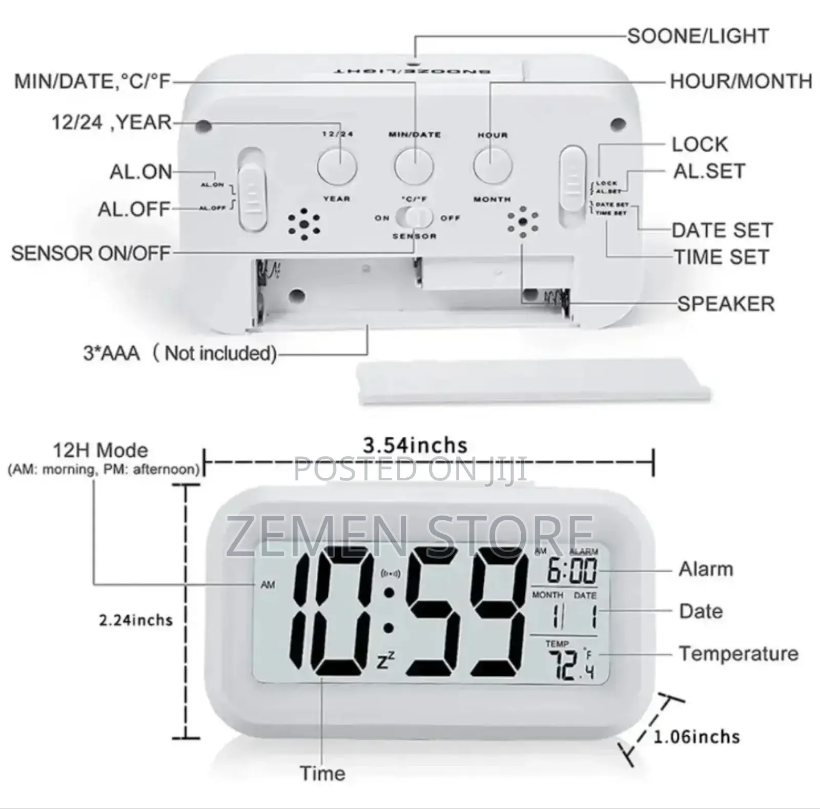Bed Side Digital Alarm Clock