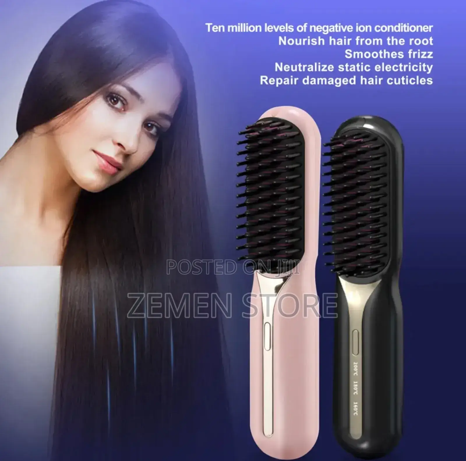 Rechargeable Compact Hair Brush Comb