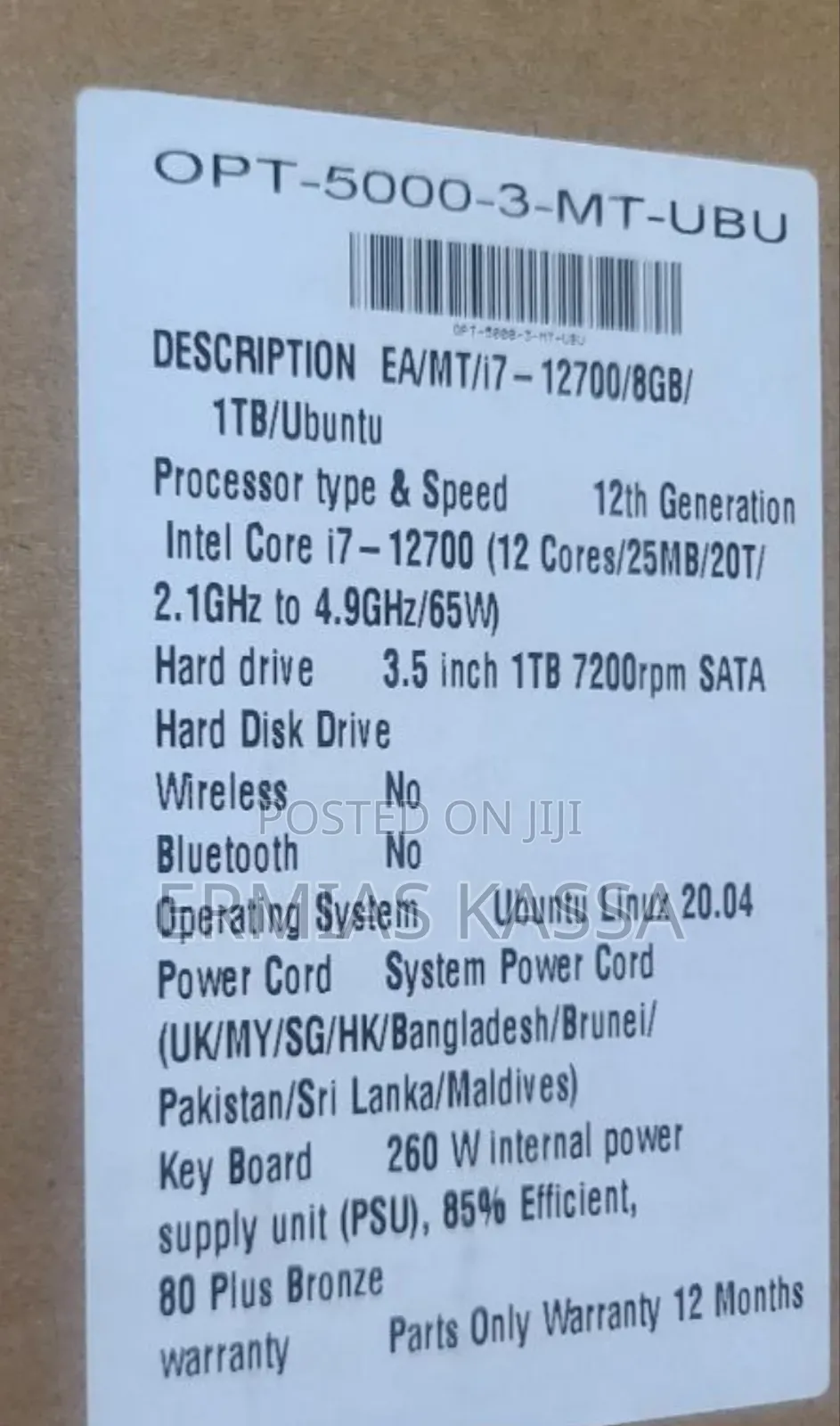 New Desktop Computer Dell OptiPlex 5050 8GB Intel Core I7 HDD 1T