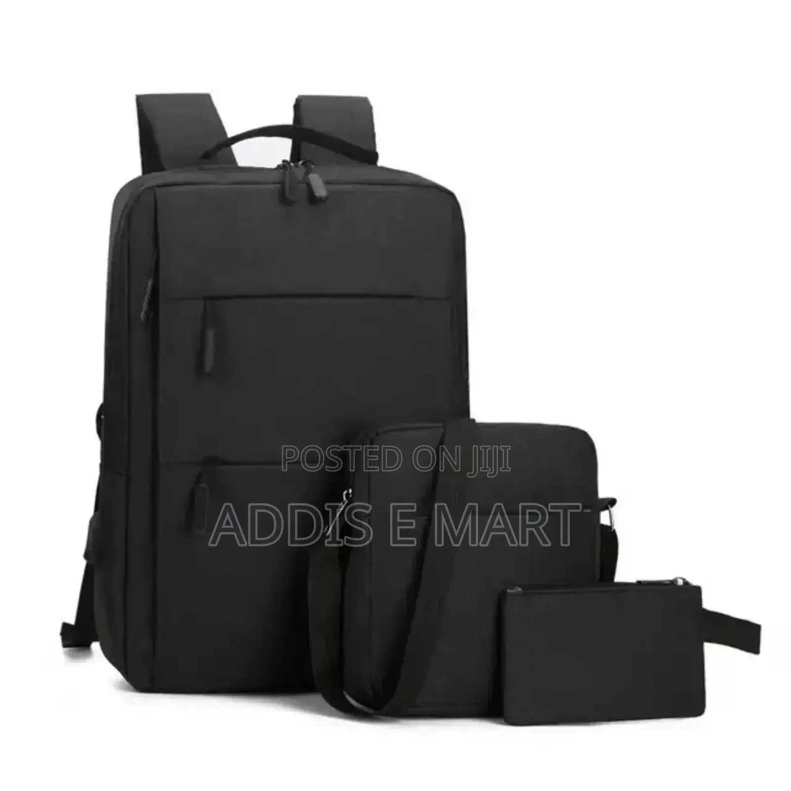 3pcs Backpackየራሱ Usb መሰኪያ ያለው