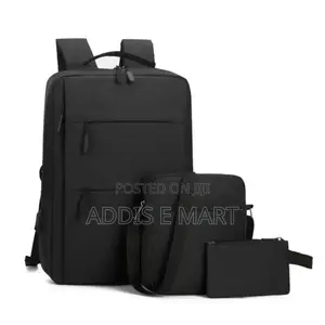 3pcs Backpackየራሱ Usb መሰኪያ ያለው