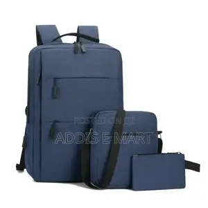 3pcs Backpackየራሱ Usb መሰኪያ ያለው