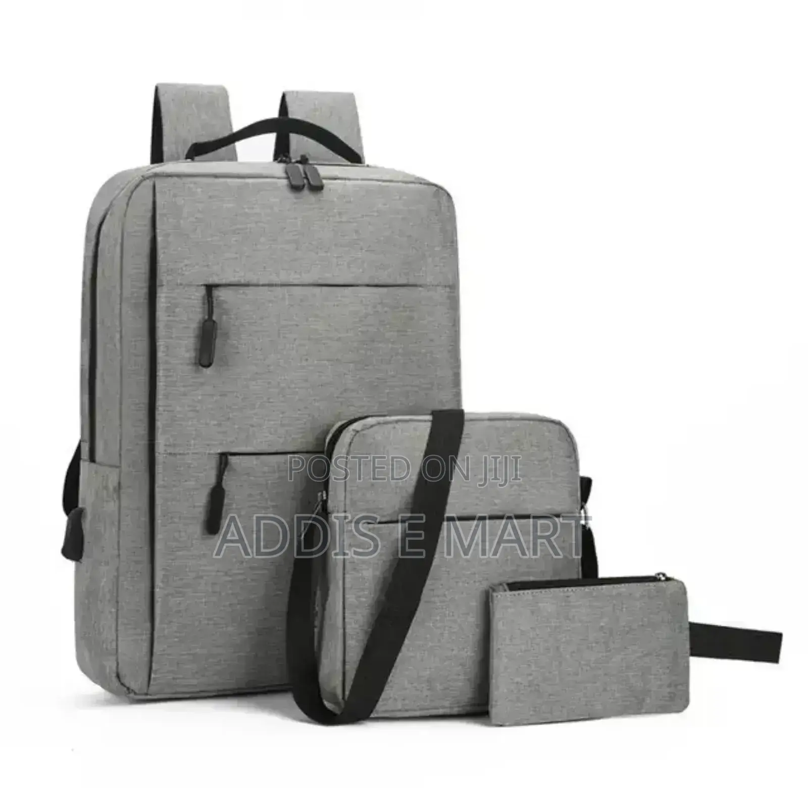 3pcs Backpackየራሱ Usb መሰኪያ ያለው