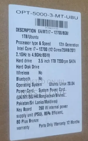 New Desktop Computer Dell Optiplex 5040 8GB Intel Core I7 HDD 1T