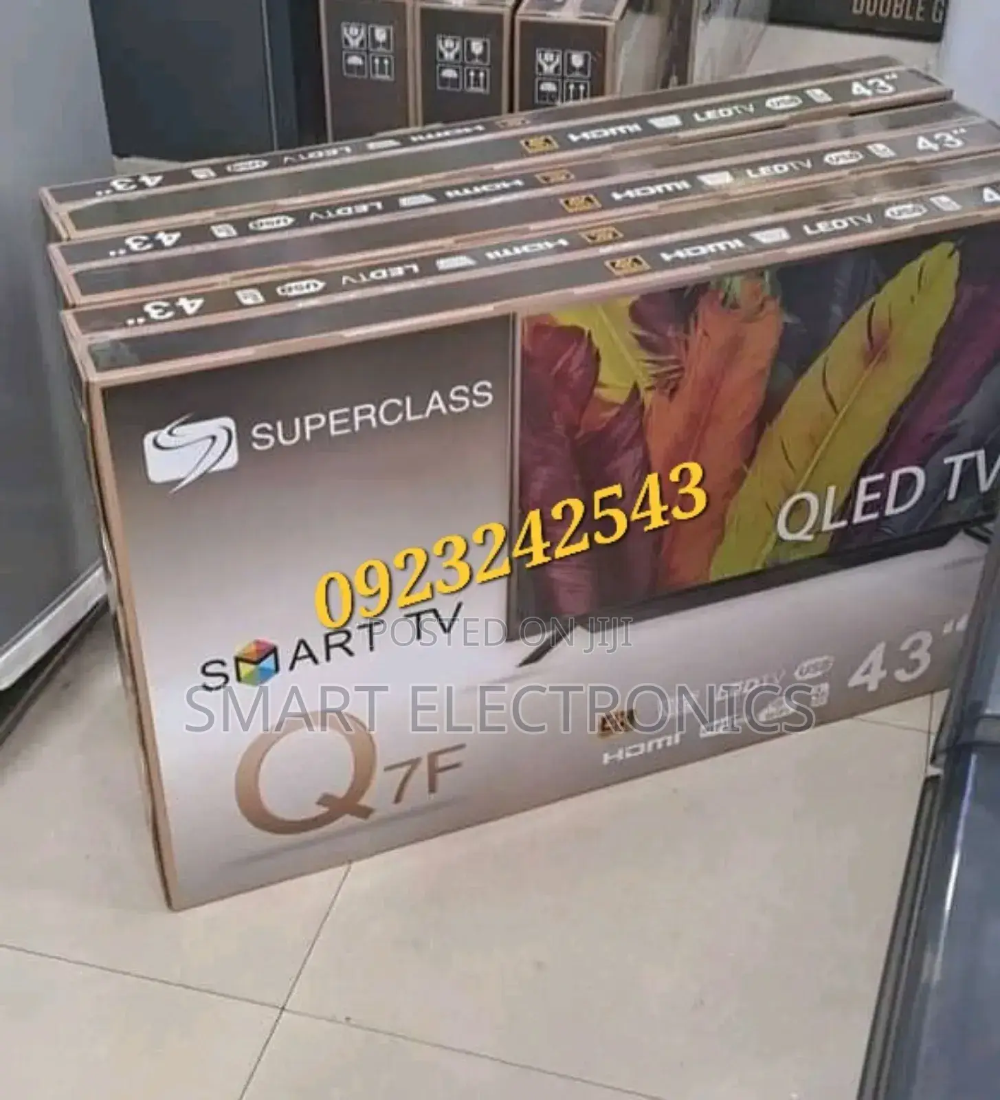 Super Class 43 Inch Tv Double Glass