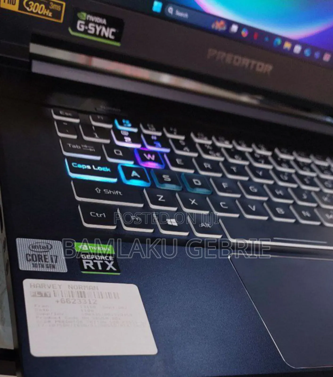 New Laptop Acer Predator 15 16GB Intel Core I7 SSD 512GB