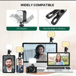 Porodo RGB Rechargeable High Quality Phone Fill Light Clip