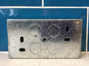 2 Gang Galvanized Metal Box 35mm