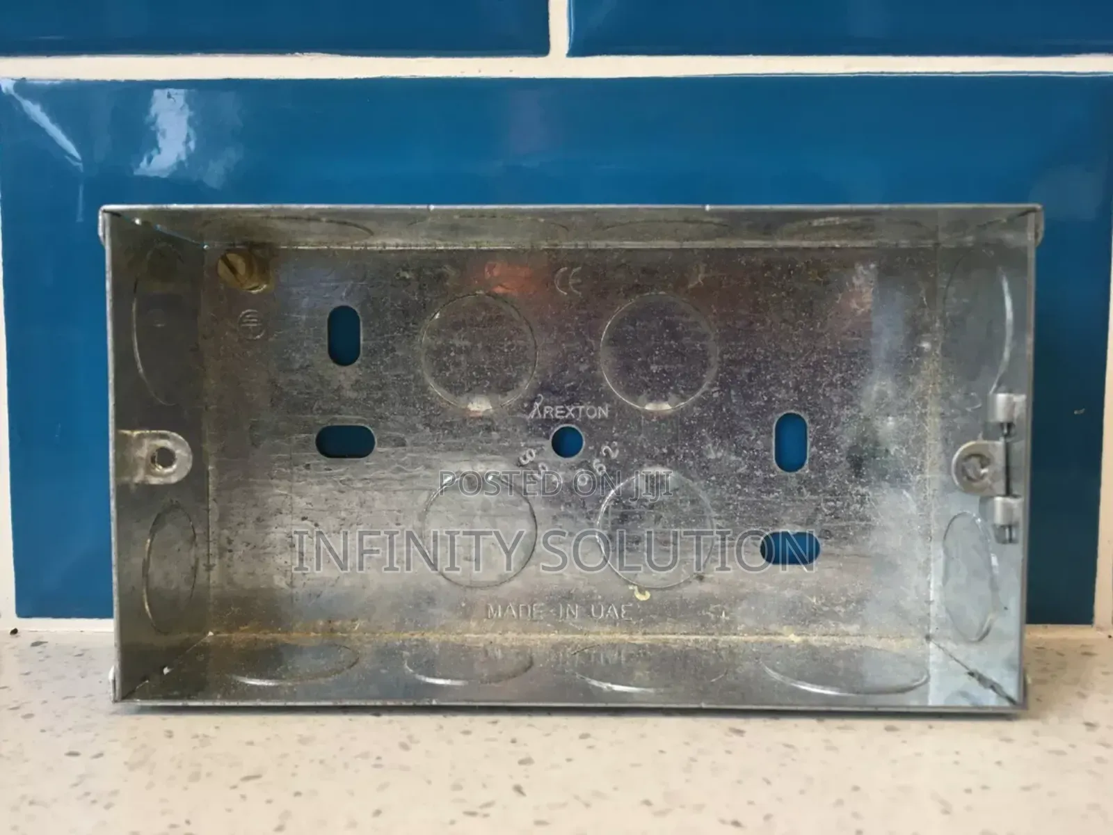 2 Gang Galvanized Metal Box 35mm