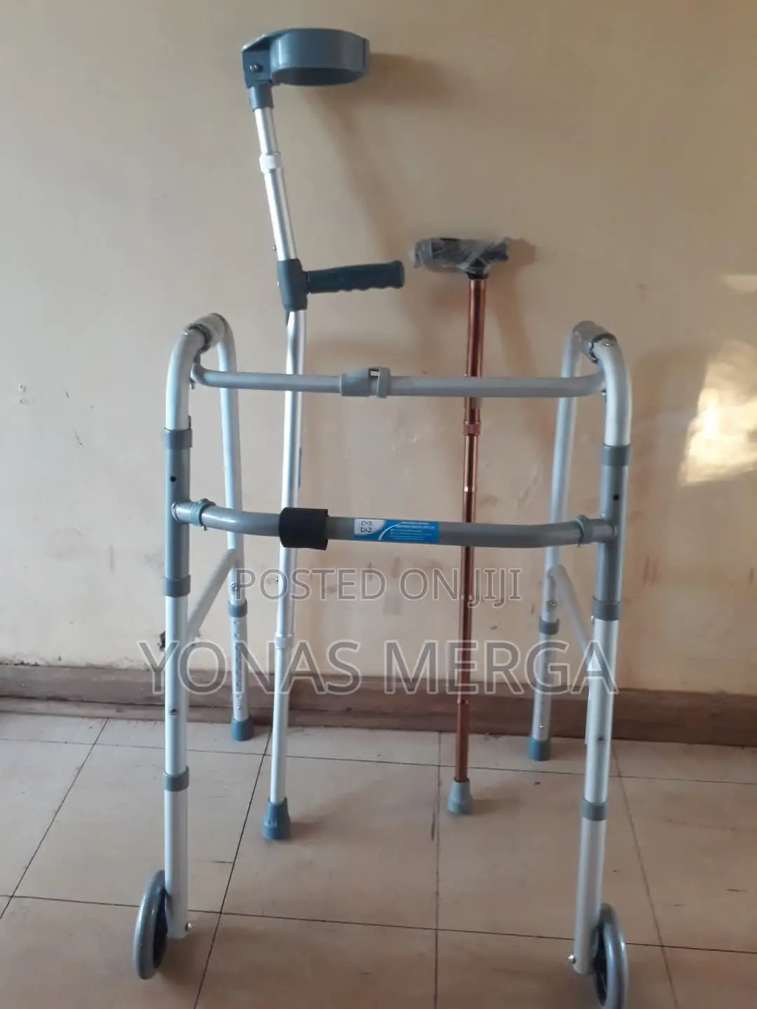 Walker/Material:Iron Walker Folding Adjustable, for Hospital