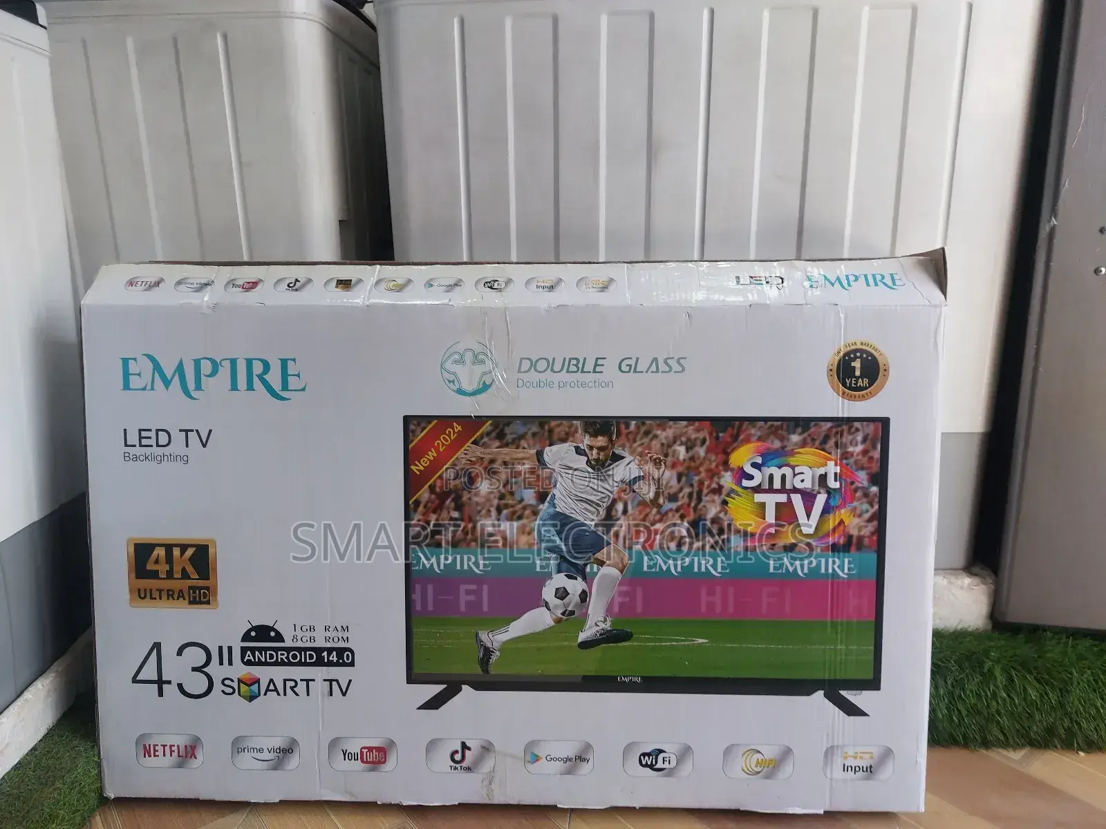 Empire 43 Inch Tv Double Glass Smart Uhd Tv