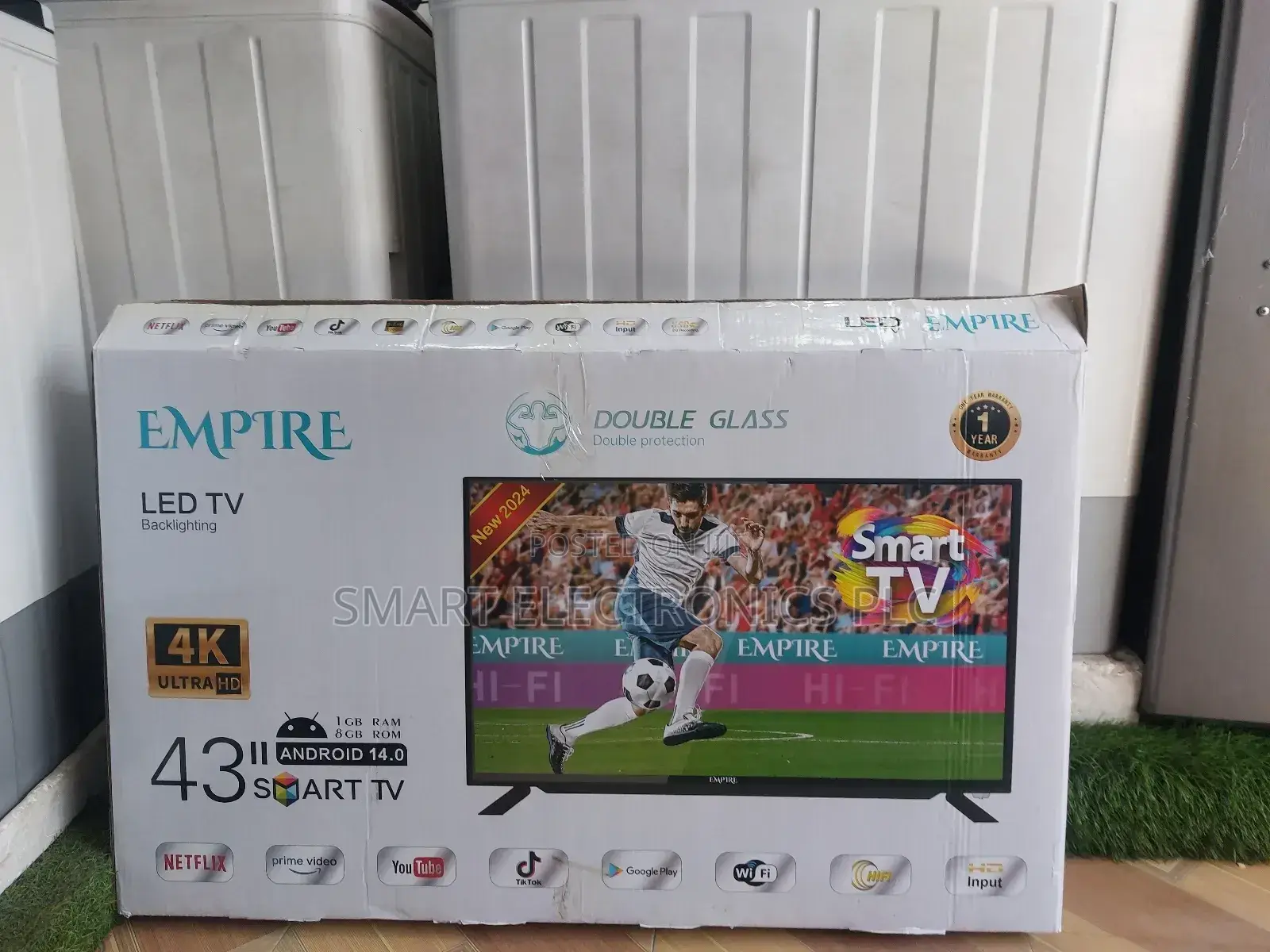 Empire 43 Inch Tv Double Glass Smart Uhd Tv