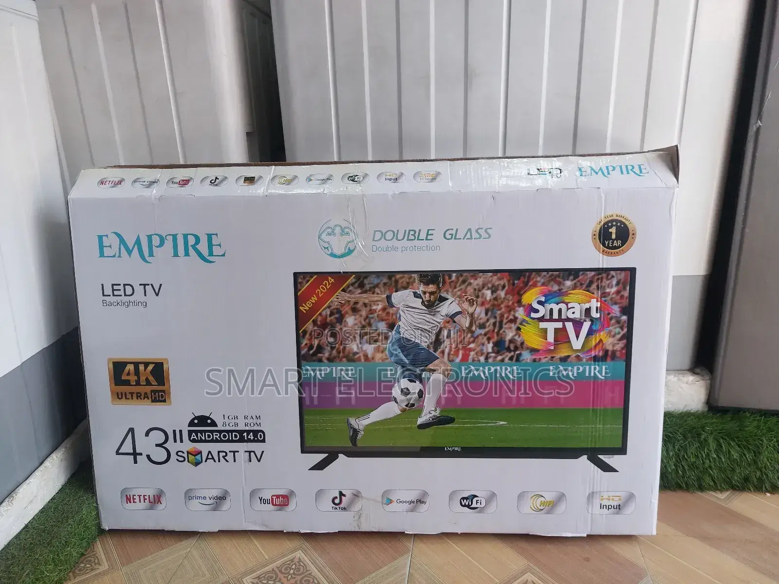 Empire 43 Inch Tv Double Glass Smart Uhd Tv