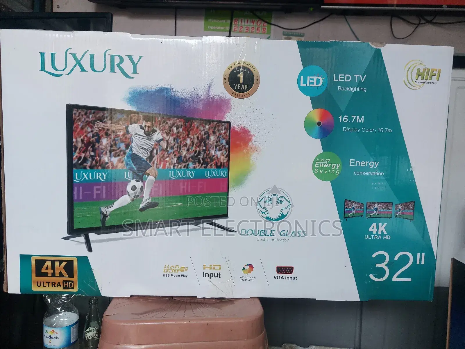 Luxury 32 Inch TV Double Glass Uhd TV