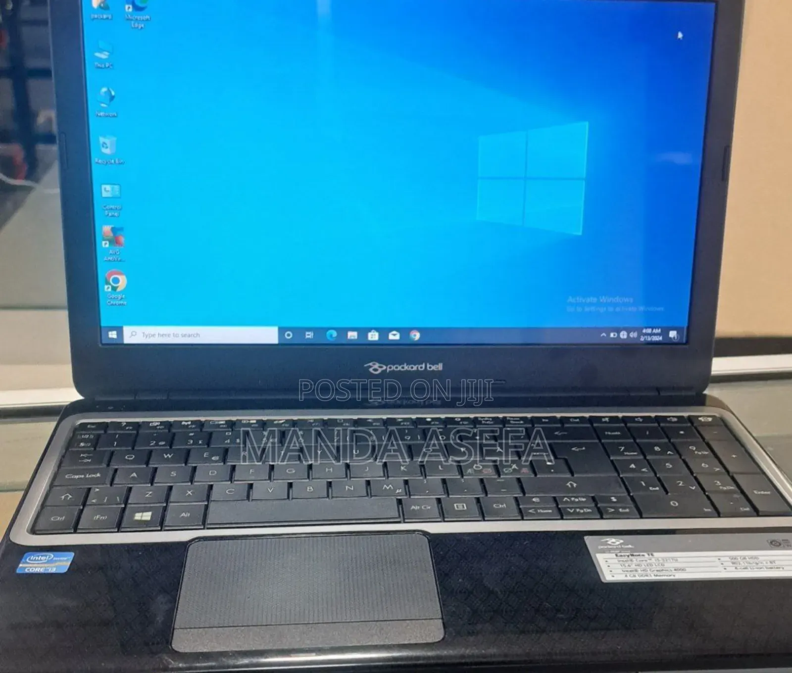 Laptop Packard Bell 4GB Intel Core I3 HDD 500GB