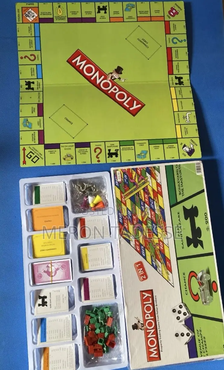 Monopoly + Snakes Ladders Game ሞኖፓሊ ጨዋታ