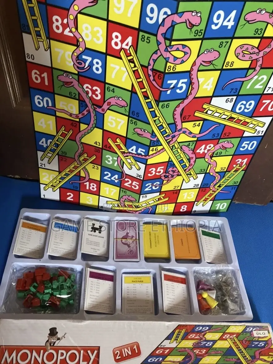Monopoly + Snakes Ladders Game ሞኖፓሊ ጨዋታ
