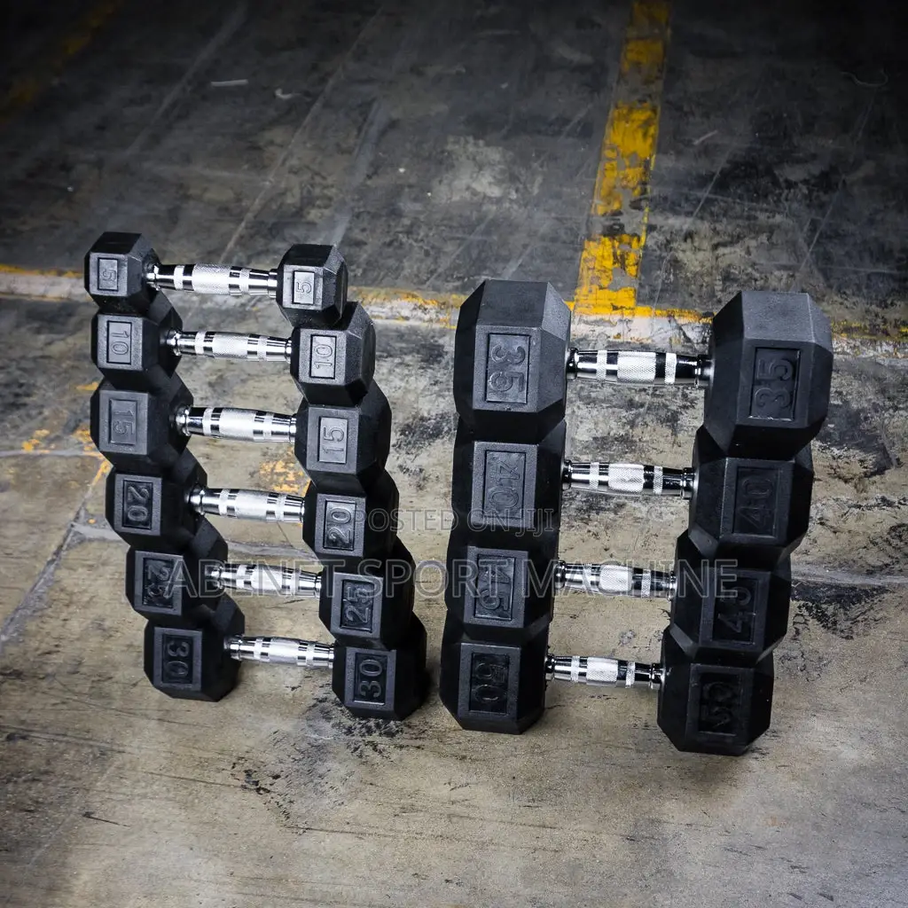 Hexagonal Dumbbells ዘመናዊ የሆኑ የስፖርት መስሪያዎች
