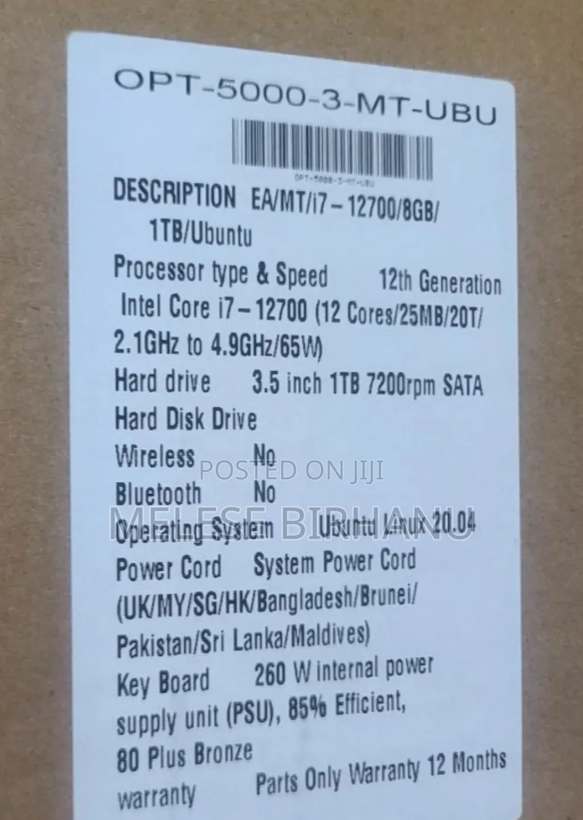 New Desktop Computer Dell 8GB Intel Core I7 HDD 1T