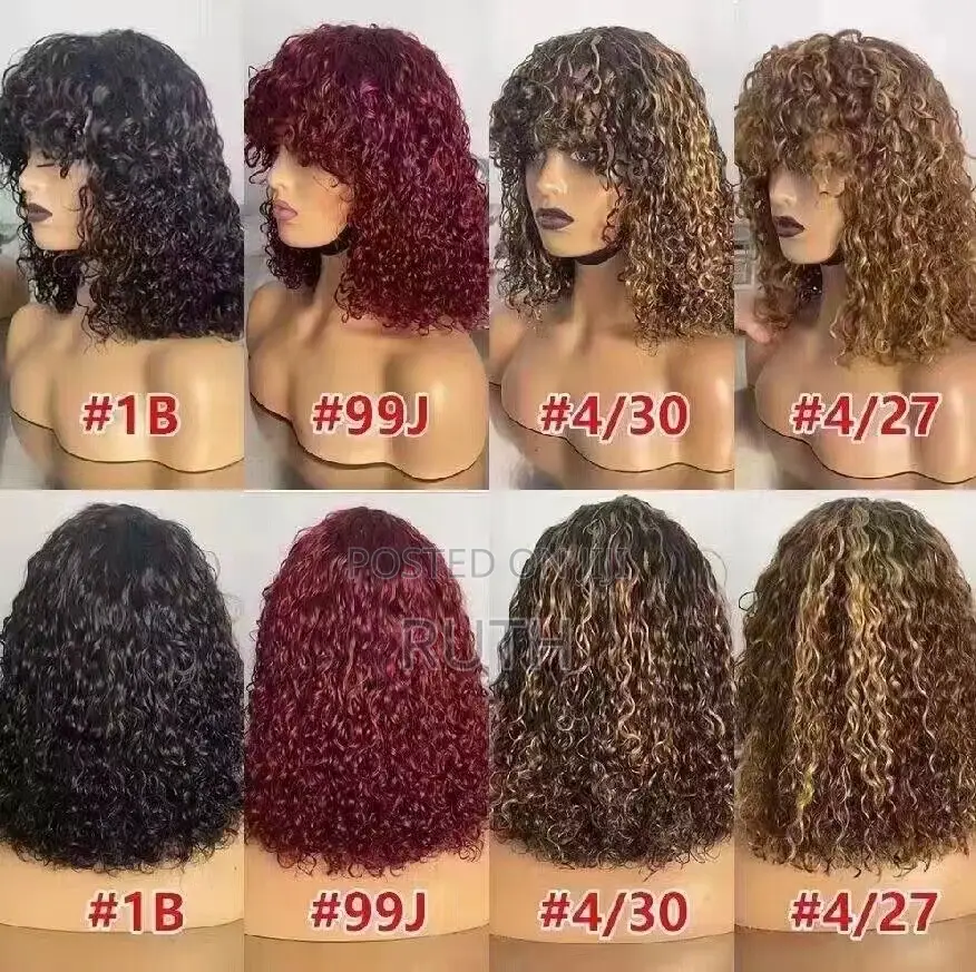 14 Inches Brown Glue Less Cap With Bang