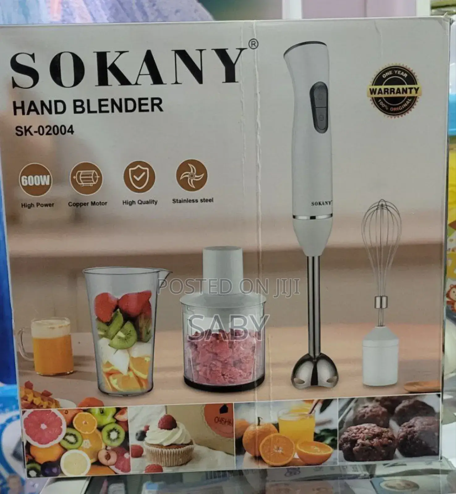 SOKANY Hand Blender 4 in 1 (ሶካኒ መፍጫ 4 በ 1) 500W