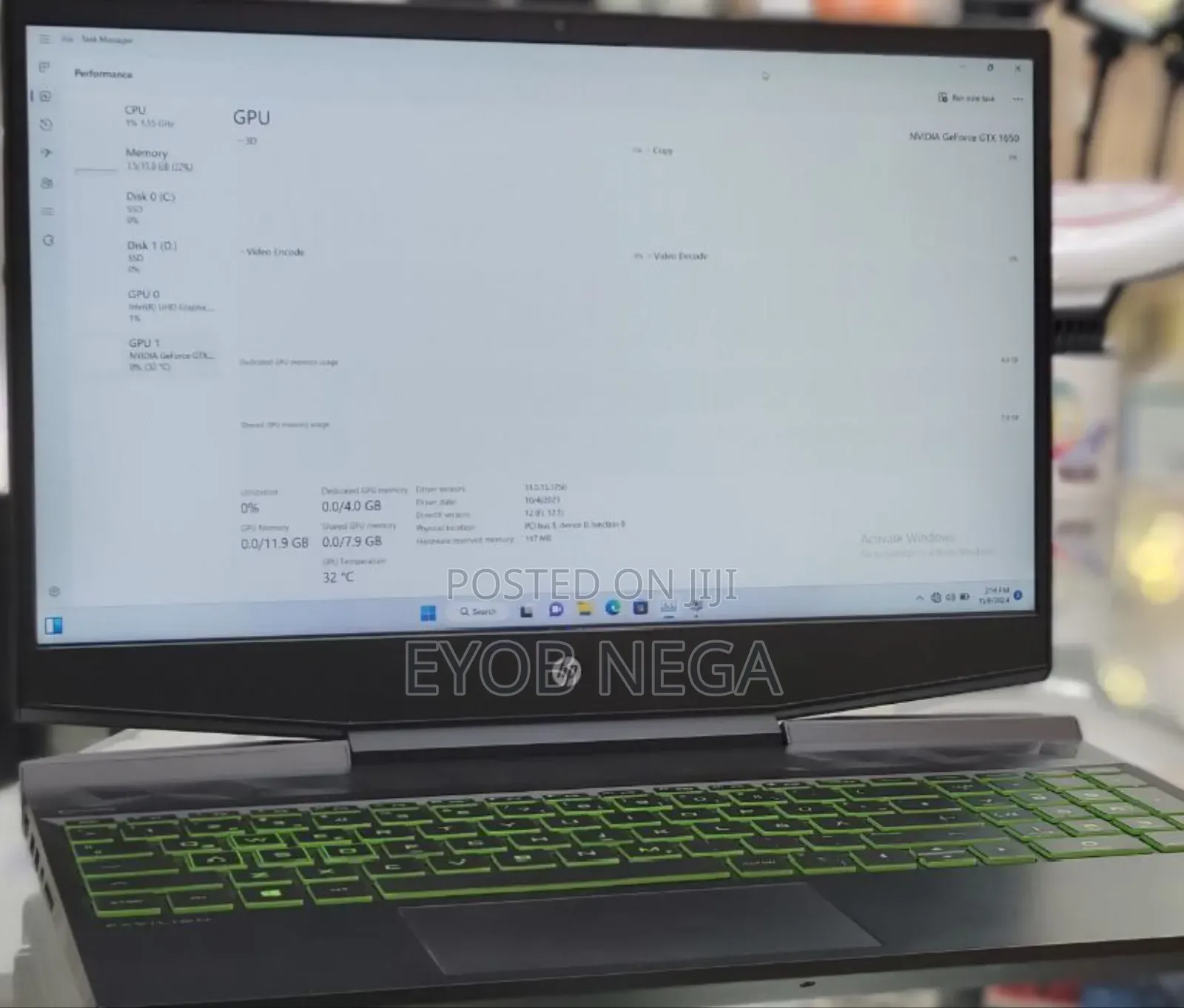 New Laptop HP Pavilion Power 15 16GB Intel Core I5 SSD 512GB