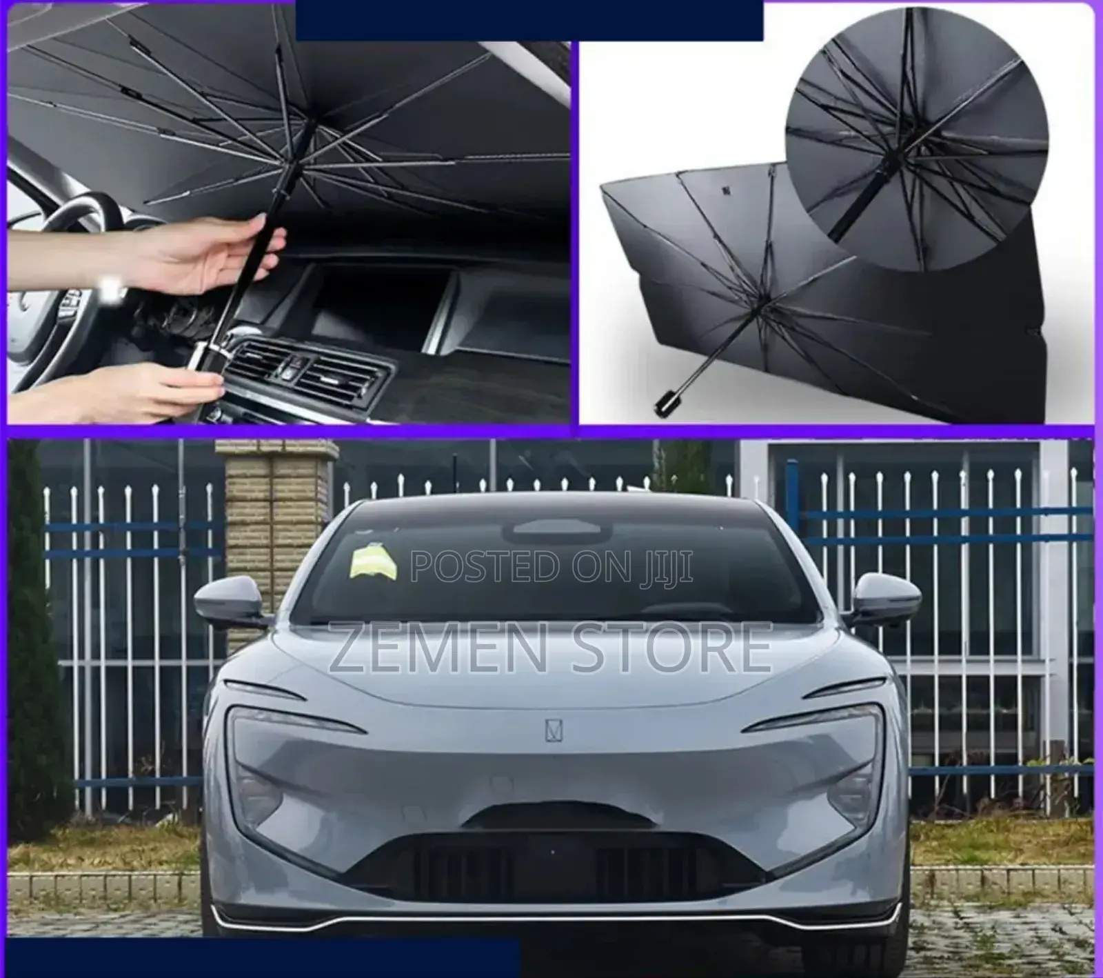 Foldable Retractable Car Cover Umbrella