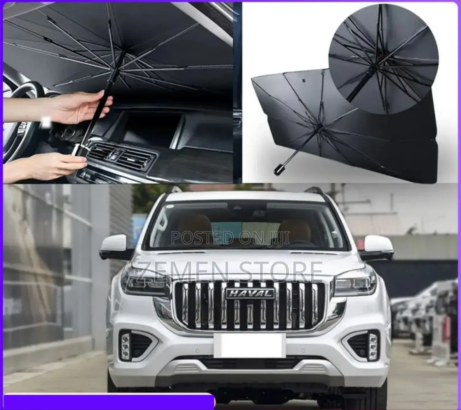 Foldable Retractable Car Cover Umbrella
