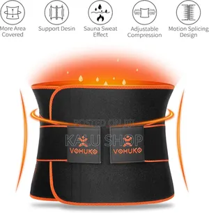 Whight Loss, Sweat AB Belt With Adjustable Pressure Straps