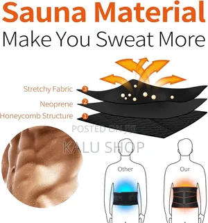 Whight Loss, Sweat AB Belt With Adjustable Pressure Straps