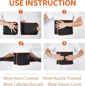 Whight Loss, Sweat AB Belt With Adjustable Pressure Straps