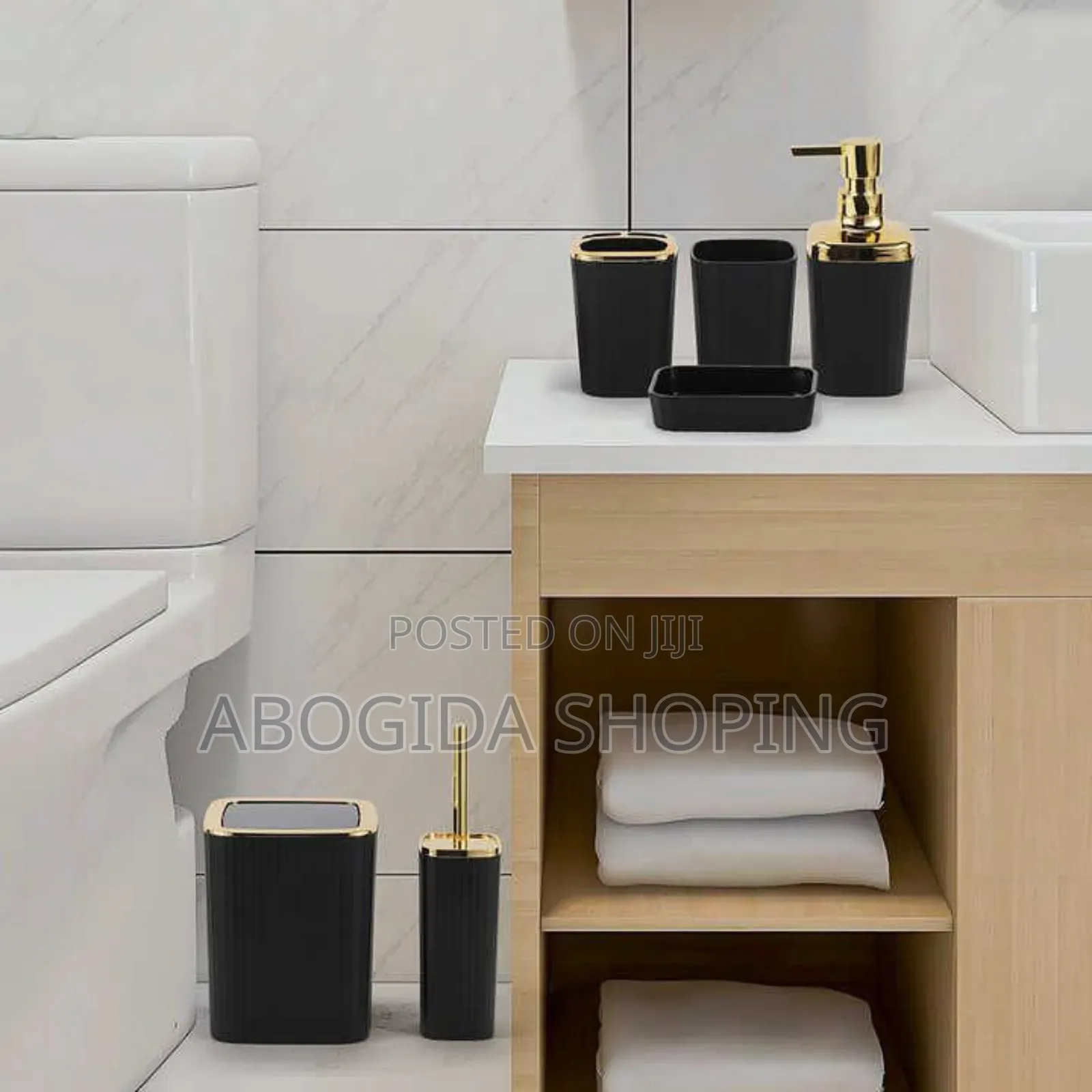 All-in-One Bathroom Set in Black Design