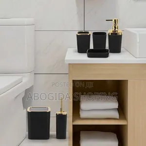 Photo - All-in-One Bathroom Set in Black Design