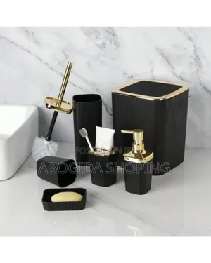 Photo - 6-Piece Elegant Black Bathroom Accessory Set