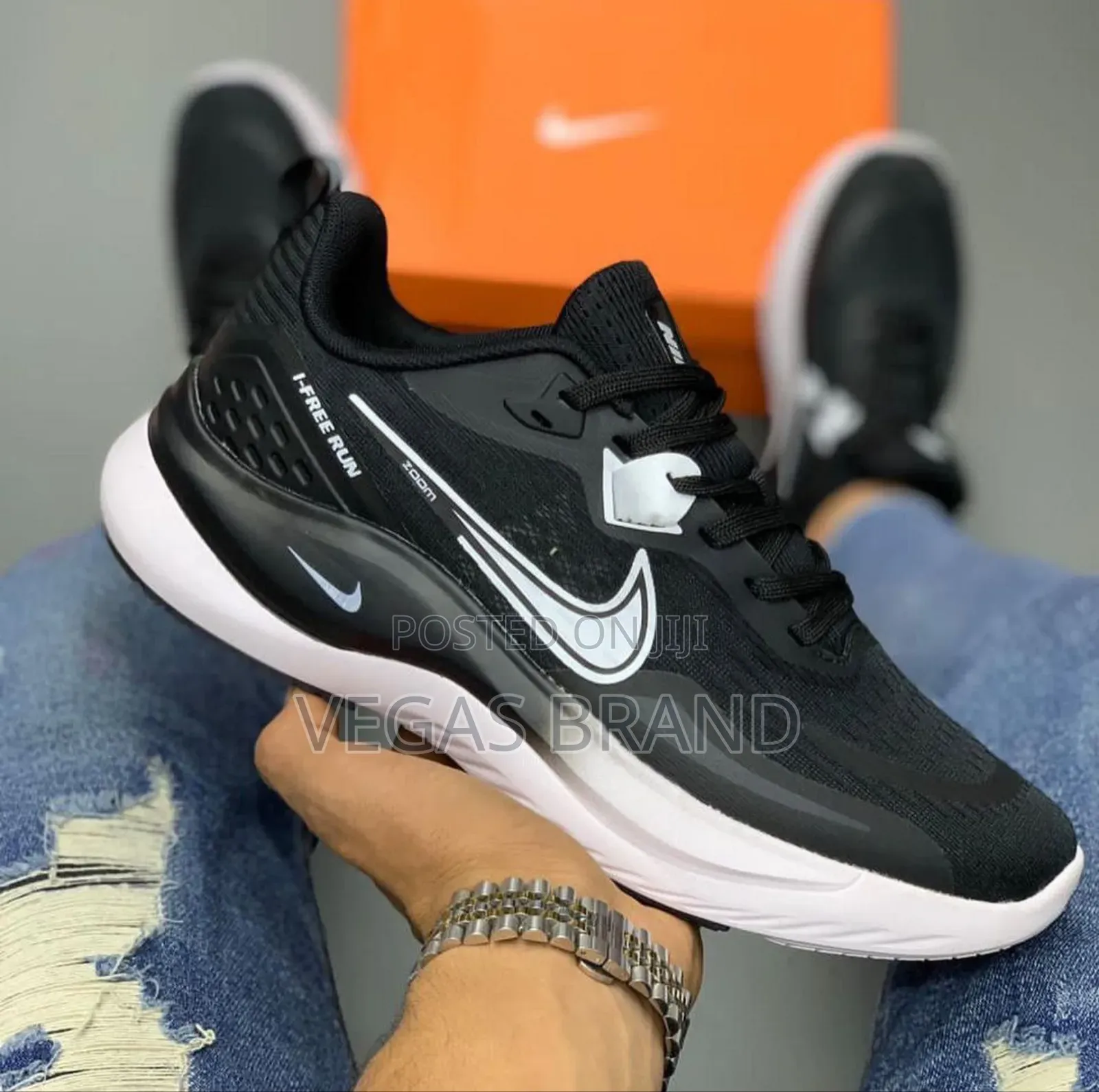 Nike Zoom Free Run Black White Master Quality Shoes