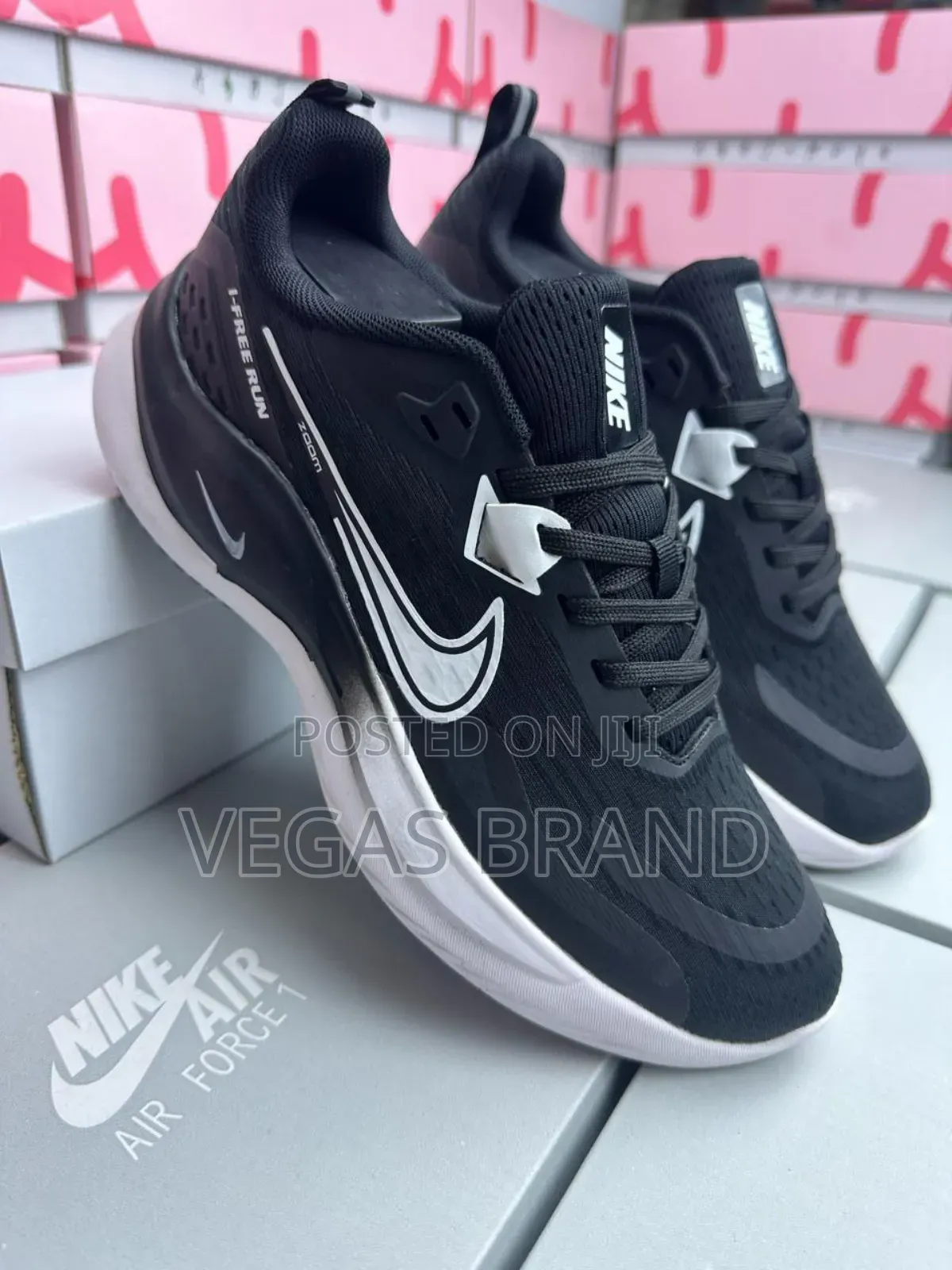 Nike Zoom Free Run Black White Master Quality Shoes