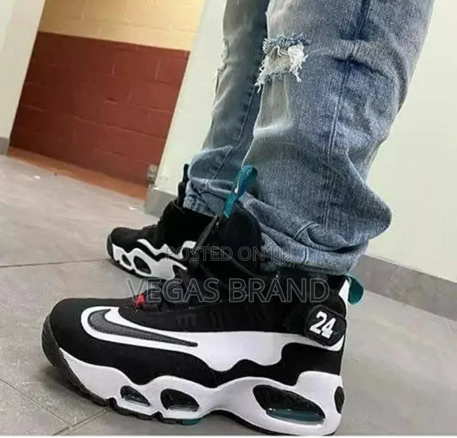 Nike Air Griffey Boots Black White Quality Shoes
