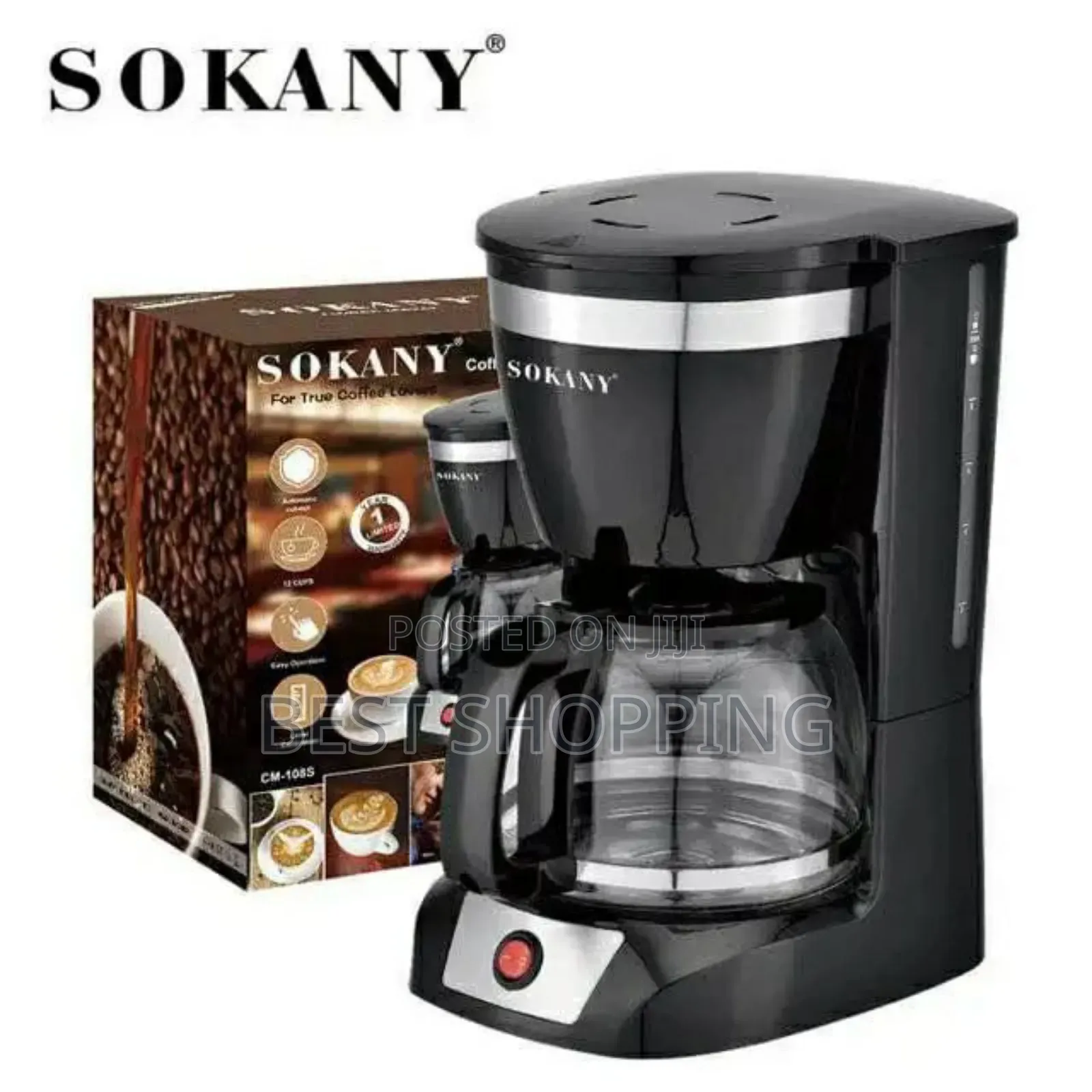 Sokany Coffee Maker 12 Cup የቡና ማሽን