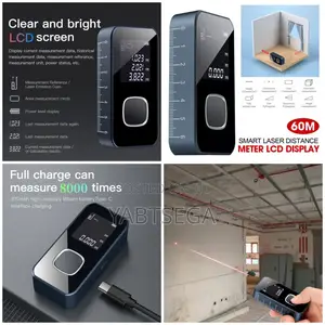  Powerology 60M Distance Smart Laser Measurement Tool