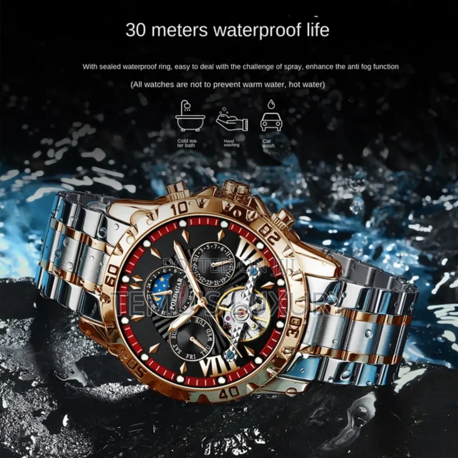 POEDAGAR 1410 Casual Mechanical Automatic Movement Men Watch