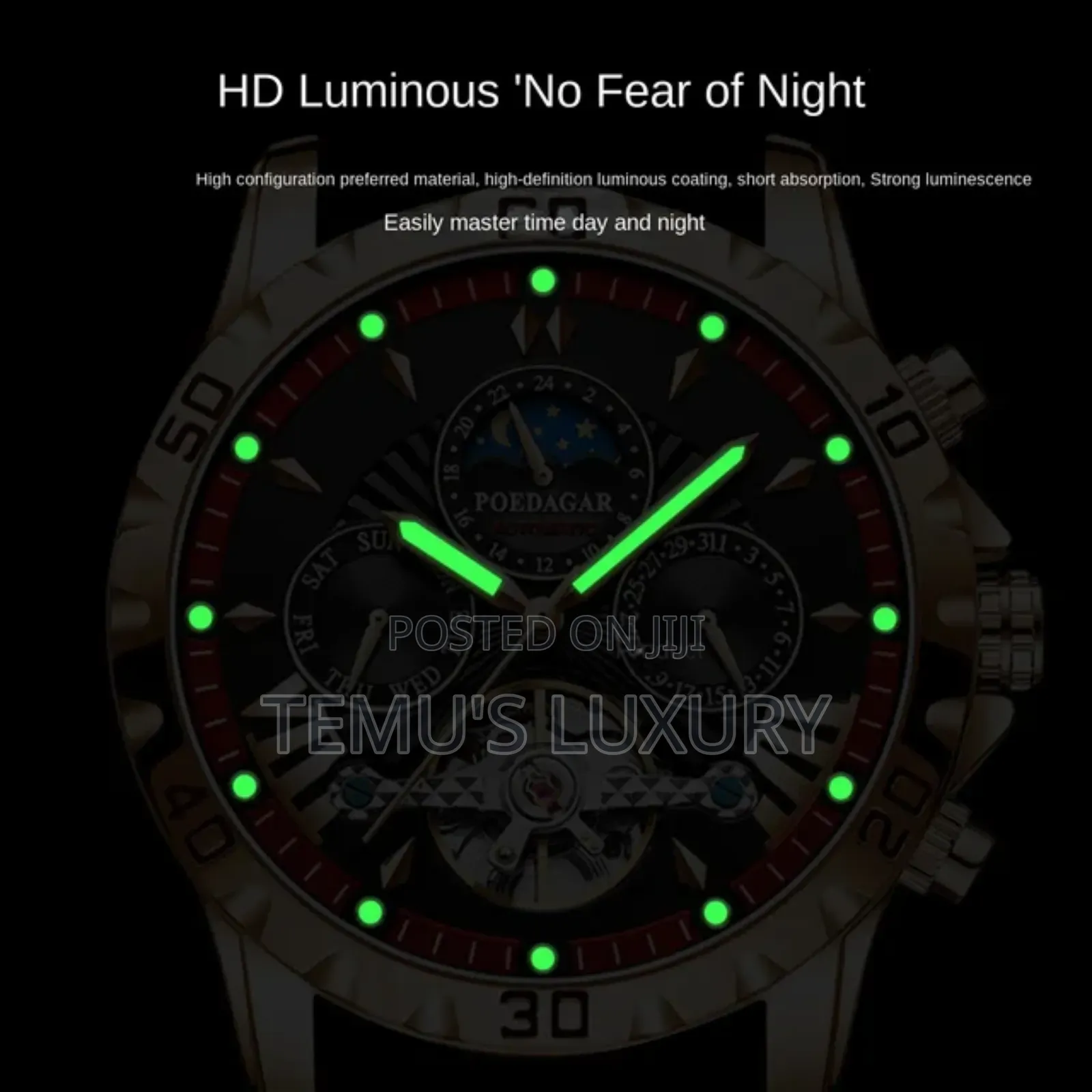 POEDAGAR 1410 Casual Mechanical Automatic Movement Men Watch