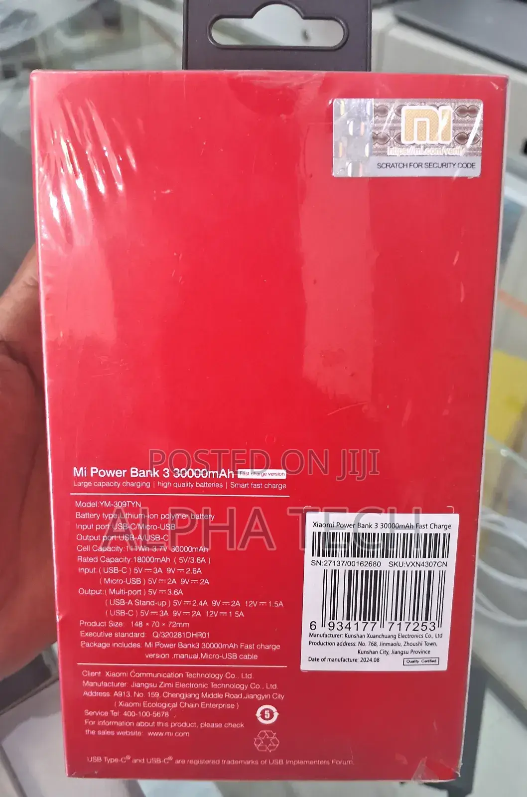 Xioami Mi 30,000mah Power Bank 3.0