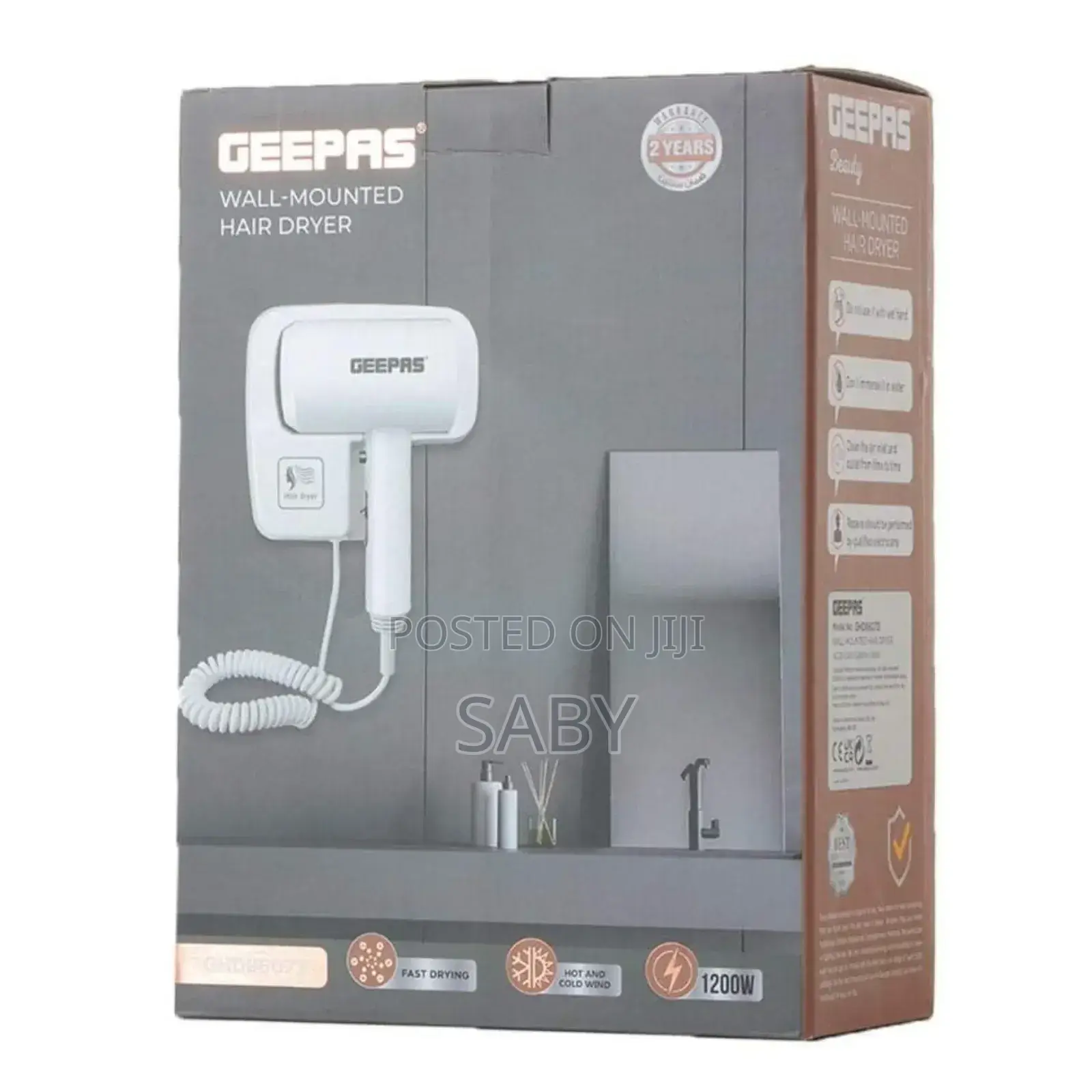 Geepas Wall Mounted Hair Dryer