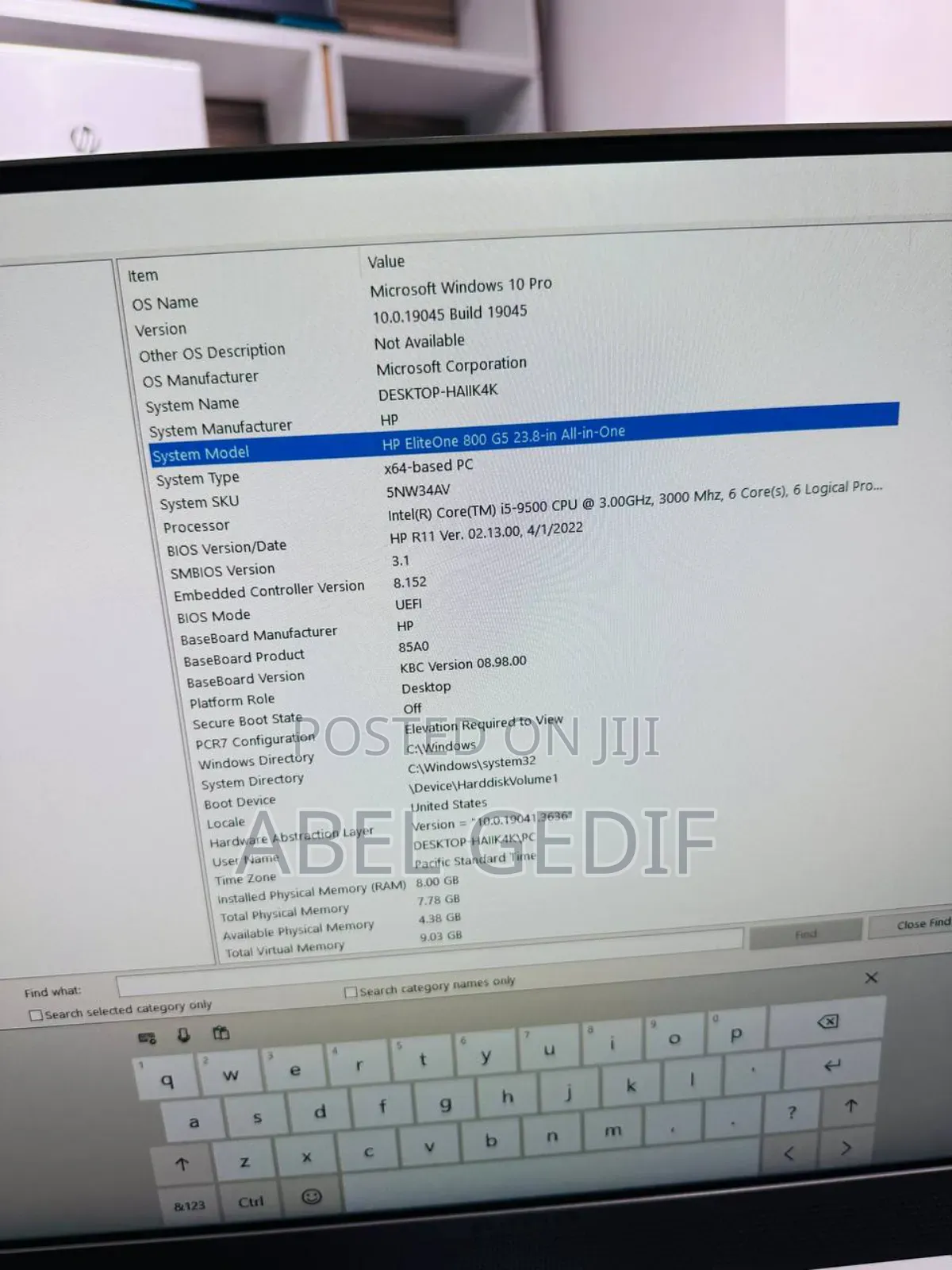 New Desktop Computer HP EliteOne 800 G6 8GB Intel Core I5 SSD 512GB